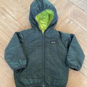 Patagonia Dark Green Reversible Hooded Jacket